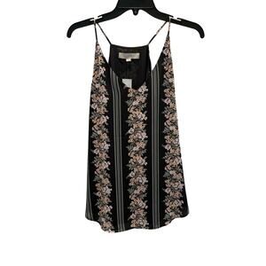 NWT LOFT Soft Black Shear Lined Spaghetti Strap Top, Size SMALL